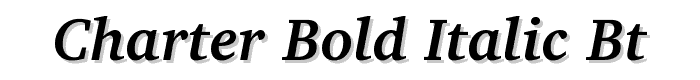 Charter Bold Italic BT font